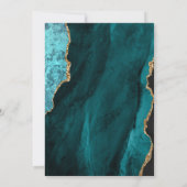 Invitation Fête des mariées virtuelle de Agate Turquoise et G (Dos)