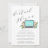 Invitation Fête des mariées virtuelle de l'ordinateur portabl (Devant)