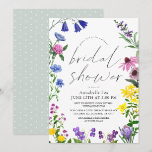 Invitation Fête des mariées virtuelle de petit script Fleur s