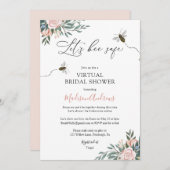 Invitation Fête des mariées virtuelle en sécurité (Devant / Derrière)