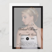 Invitation Fête des mariées Virtuelle Modern Photo Script Chi (Devant / Derrière)