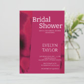 Invitation Fête des mariées Viva Magenta moderne et minimale (Debout devant)