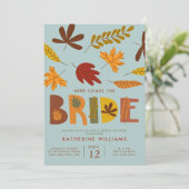 Invitation FÊTE DES MARIÉES | Voici La Mariée D'Automne (Debout devant)