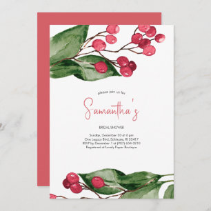 Invitation Fête des mariées Watercolor Botanical Party