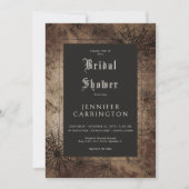 Invitation Fête des mariées Web Brown et Black Spider de styl (Devant)