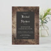 Invitation Fête des mariées Web Brown et Black Spider de styl (Debout devant)