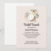 Invitation Fête des mariées Wedding shower de couleur aquarel (Devant / Derrière)