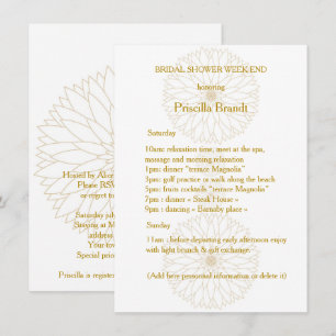 Invitation Fête des mariées Week-end, suite Monet's Dahlia, b