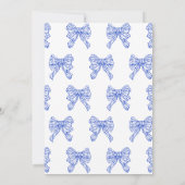 Invitation Fête des mariées Whimsical Blue Main Draa Tea Part (Dos)