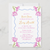 Invitation Fête des mariées Whimsical dessinée à la main médi (Devant)