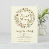 Invitation Fête des mariées Whimsical Snowflakes (Debout devant)