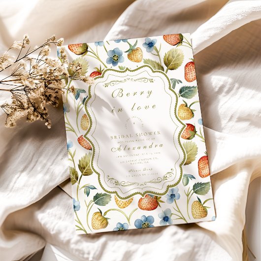 Invitation Fête des mariées Wild Berry Romance