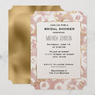 Invitation Fête des mariées XO Rose White Gold Love