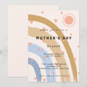 Invitation Fête des mères amusantes Brunch Arc-en-ciel (Devant / Derrière)