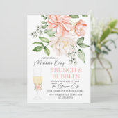 Invitation Fête des mères Brunch & Bubbles Floral (Debout devant)