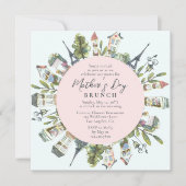 Invitation Fête des Mères Brunch Élégant Paris français (Devant)