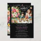 Invitation Fête des mères Brunch familial (Devant / Derrière)