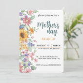 Invitation Fête des Mères Brunch Fleur de soleil (Debout devant)