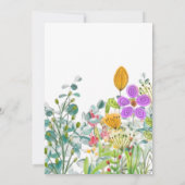 Invitation Fête des Mères Brunch Fleur sauvage Vacances verte (Dos)