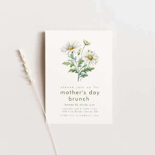Invitation Fête des mères Brunch Modèle d'invitation