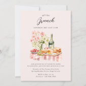 Invitation Fête des Mères Brunch Pancakes et Prosecco (Devant)