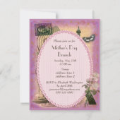 Invitation Fête des Mères Brunch Paris Tour Eiffel & Vin Roug (Dos)