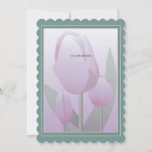 Invitation Fête des mères Brunch Printemps Violet Tulips Part (Dos)