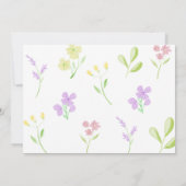 Invitation Fête des Mères Brunch Soft Floral Aquarelle Pastel (Dos)
