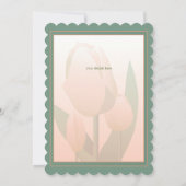 Invitation Fête des mères Brunch Spring Pink Tulips (Dos)