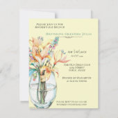 Invitation Fête des mères Brunch Vase of Daylilies (Dos)