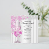 Invitation Fête des Mères Champagne Rose Pretty Brunch 2a (Debout devant)