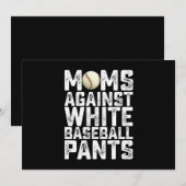 Invitation Fête des mères contre les pantalons blancs de base (Devant / Derrière)