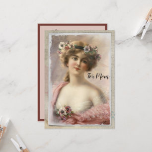 Invitation Fête des Mères de l'Aquarelle de la femme victorie