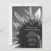Invitation Fête des mères de tournesol noir et blanc Brunch (Devant)