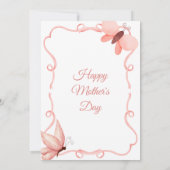 Invitation Fête des Mères, Fête des Mères Déjeuner (Dos)