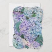 Invitation Fête des mères Floral Blue Hydrangea Party (Dos)