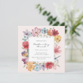 Invitation Fête des mères florale (Debout devant)