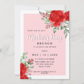 Invitation Fête des Mères Florales Moderne Élégante Fête des (Devant)