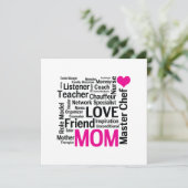 Invitation Fête des mères ou anniversaire pour une mère merve (Debout devant)