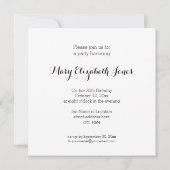 Invitation Fête des mères ou anniversaire pour une mère merve (Dos)