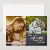 Invitation Fête des mères, Photos personnalisées (Devant / Derrière)