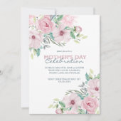 Invitation Fête des Mères Pink Peony Floral (Devant)