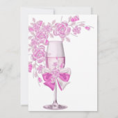 Invitation Fête des Mères Pretty Rose Champagne Brunch 2 (Dos)