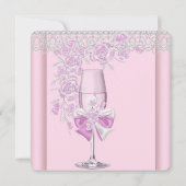 Invitation Fête des Mères Pretty Rose Champagne Brunch 2D (Dos)