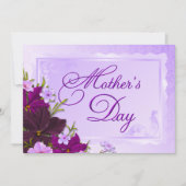 Invitation Fête des Mères Romantique Florale Brunch (Devant)