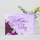 Invitation Fête des Mères Romantique Florale Brunch (Debout devant)