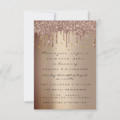 Invitation Fête des mères thé party gouttes de paillettes cœu (Devant)