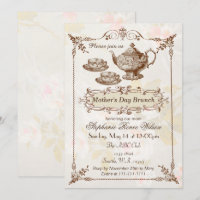 Fête des Mères vintage Fleur de Blush Brunch Tea P