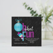 Invitation Fête des neiges de Noël (Debout devant)