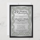 Invitation Fête des noces d'argent et de diamant pour leur 25 (Devant)